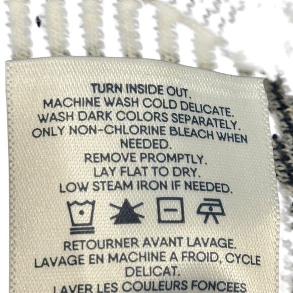 Lands End Womens Navy Blue Open Cardigan Longline Sweater Floral Stripes sz 1X - Picture 14 of 16